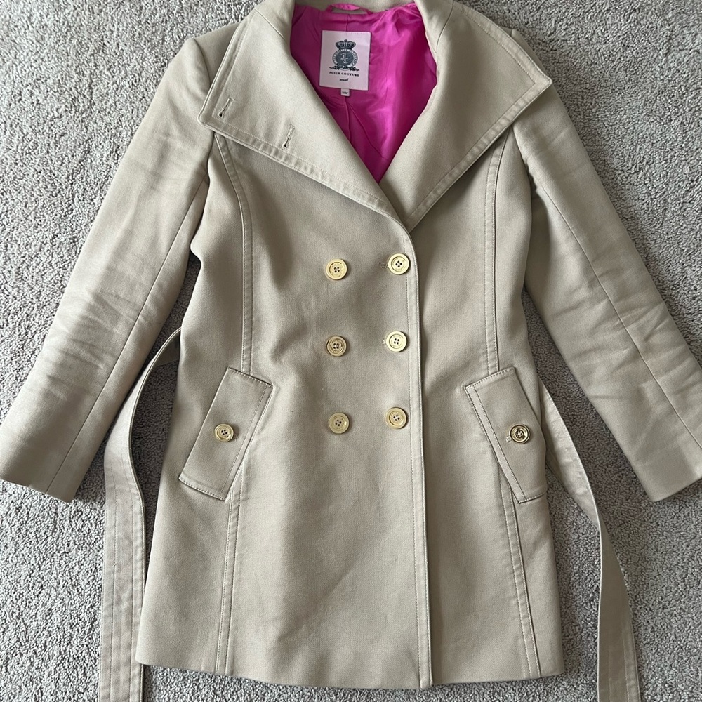 Juicy Couture Camel Coat Belted